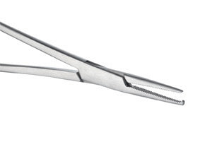 Mosquito clamp with foil scissors